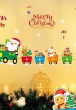 Decal Trang Trí Noel Xe Lửa Giáng Sinh