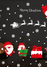 Decal Trang Trí Ông Già Noel Và Tuần Lộc Trắng