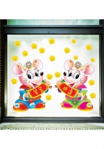 Decal Trang Trí Tết Chuột Cung Chúc Tân Xuân