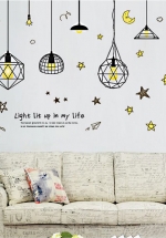 Decal Trang Trí Tường Bóng Đèn Hiện Đại