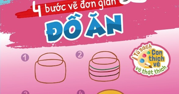 Dino Tập Vẽ – 4 Bước Vẽ Đơn Giản – Đồ Ăn