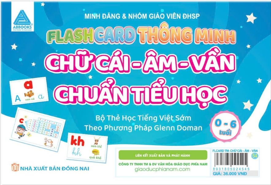 Flashcard Thông Minh – Chữ Cái-Âm-Vần Chuẩn Tiểu Học – Bộ Thẻ Học Tiếng Việt Sớm Theo Phương Pháp Glenn Doman