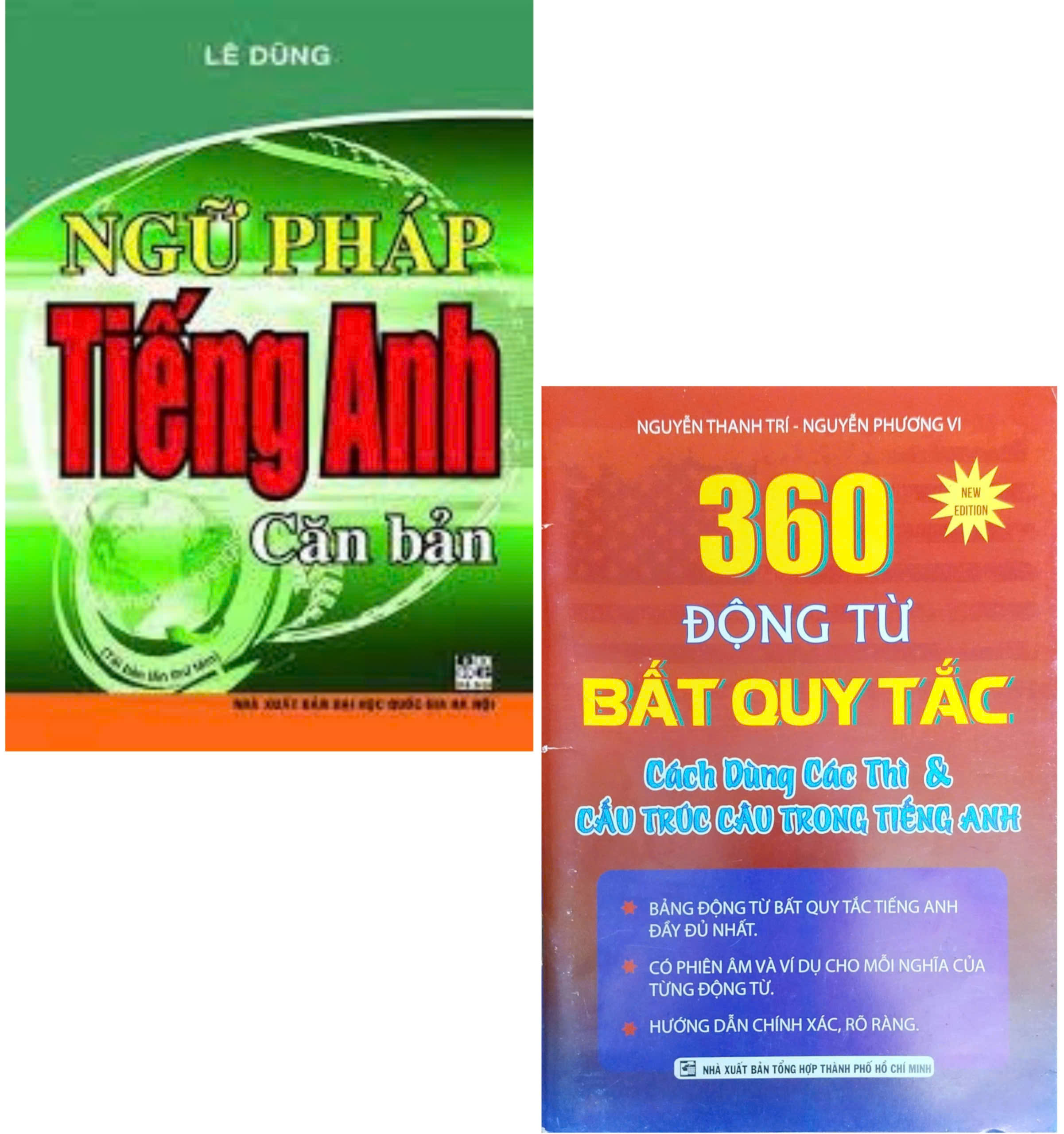 Combo 360 Động Từ Bất Quy Tắc ( KV ) & Ngữ Pháp Tiếng Anh Căn Bản ( HA )