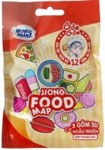 Gôm 3D Lắp Ráp Học Viện Alpha – HooHooHaha Gomgom 3D Eraser – Jiong Food Map – A-VP31072