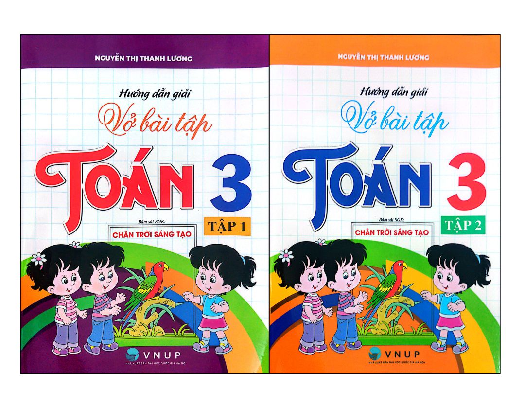 Combo Hướng Dẫn Giải Vở Bài Tập Toán 3 – Tập 1 + 2 (Bám Sát SGK Chân Trời Sáng Tạo)