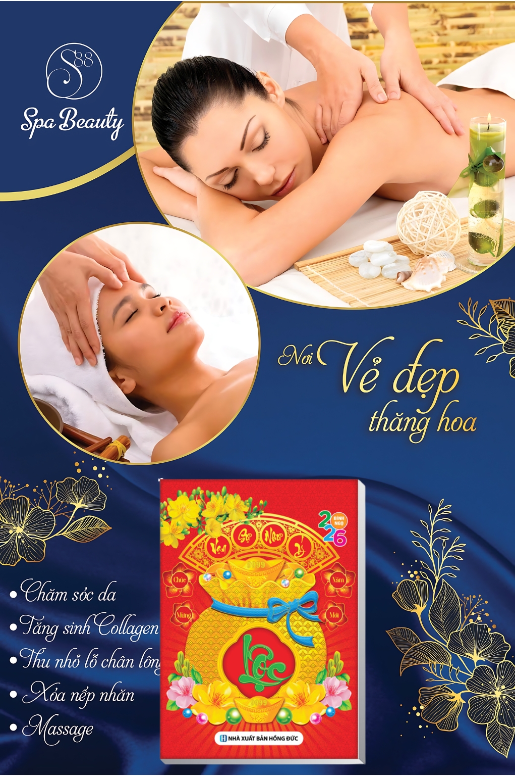 In Lịch Bloc Độc Quyền 2026 – Dành Cho Spa – Kích Thước 17×24 cm, 20×30 cm, 25×35 cm, 30x40cm (Thiết Kế Theo Yêu Cầu)