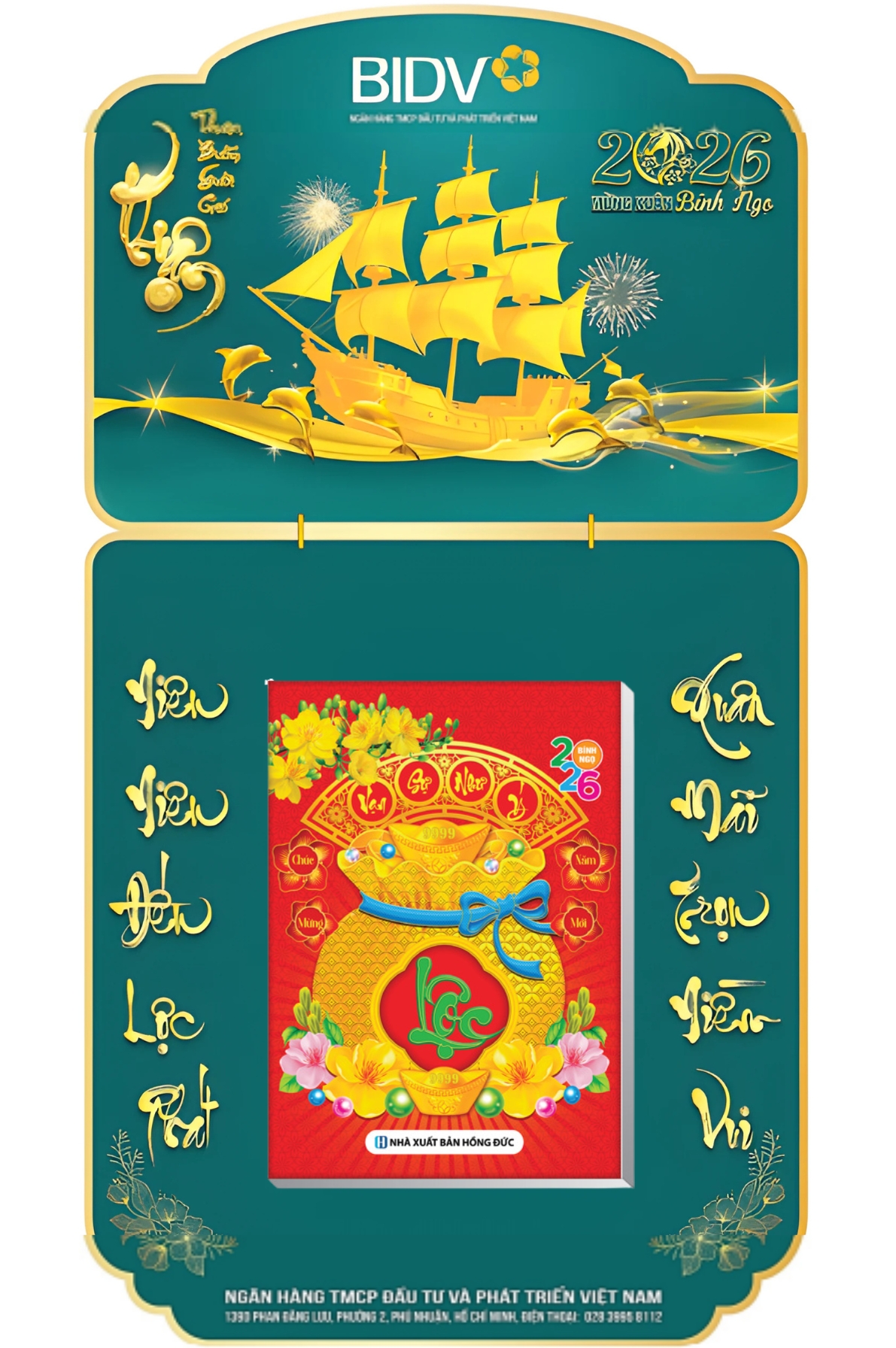 In Lịch Bloc Độc Quyền 2026 (Thiết Kế Theo Yêu Cầu) – Lịch Bloc In Logo BIDV – KÍCH THƯỚC 20 X 30 CM, 25 X 35 CM, 30 X 40 CM – NSKV401