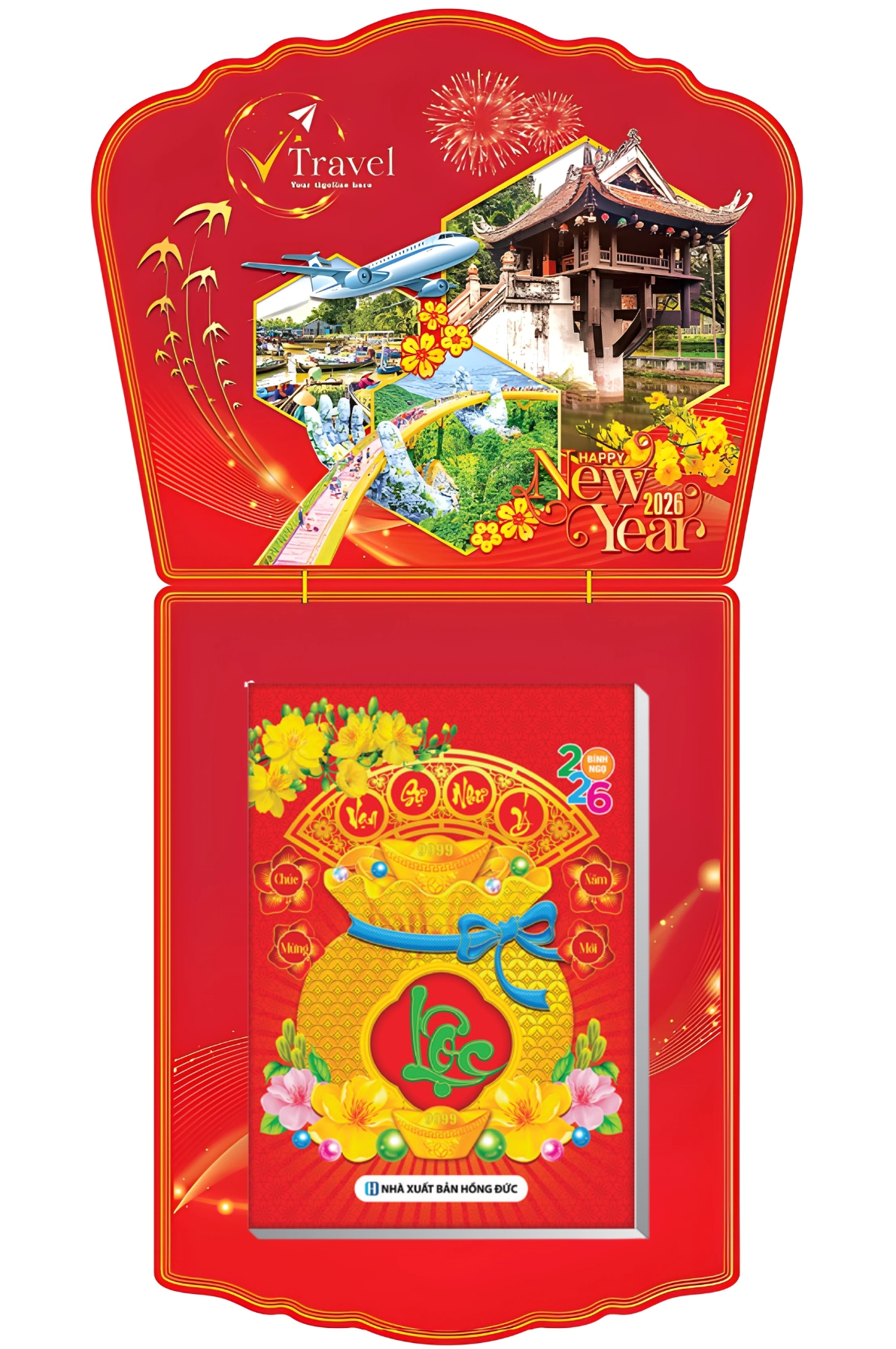 In Lịch Bloc Độc Quyền 2026 (Thiết Kế Theo Yêu Cầu) – Lịch Bloc In Logo Vietravel – KÍCH THƯỚC 20 X 30 CM, 25 X 35 CM, 30 X 40 CM – NSKV402