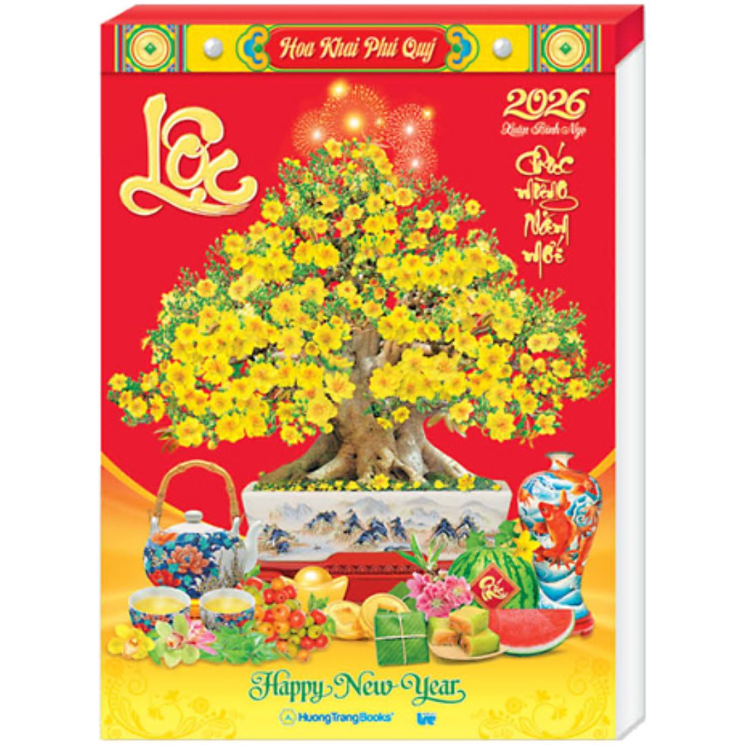 Lịch Bloc Đại Rời Màng Co 2026 (14.5 x 20.5 cm) – Hoa Khai Phú Quý – NSHT18
