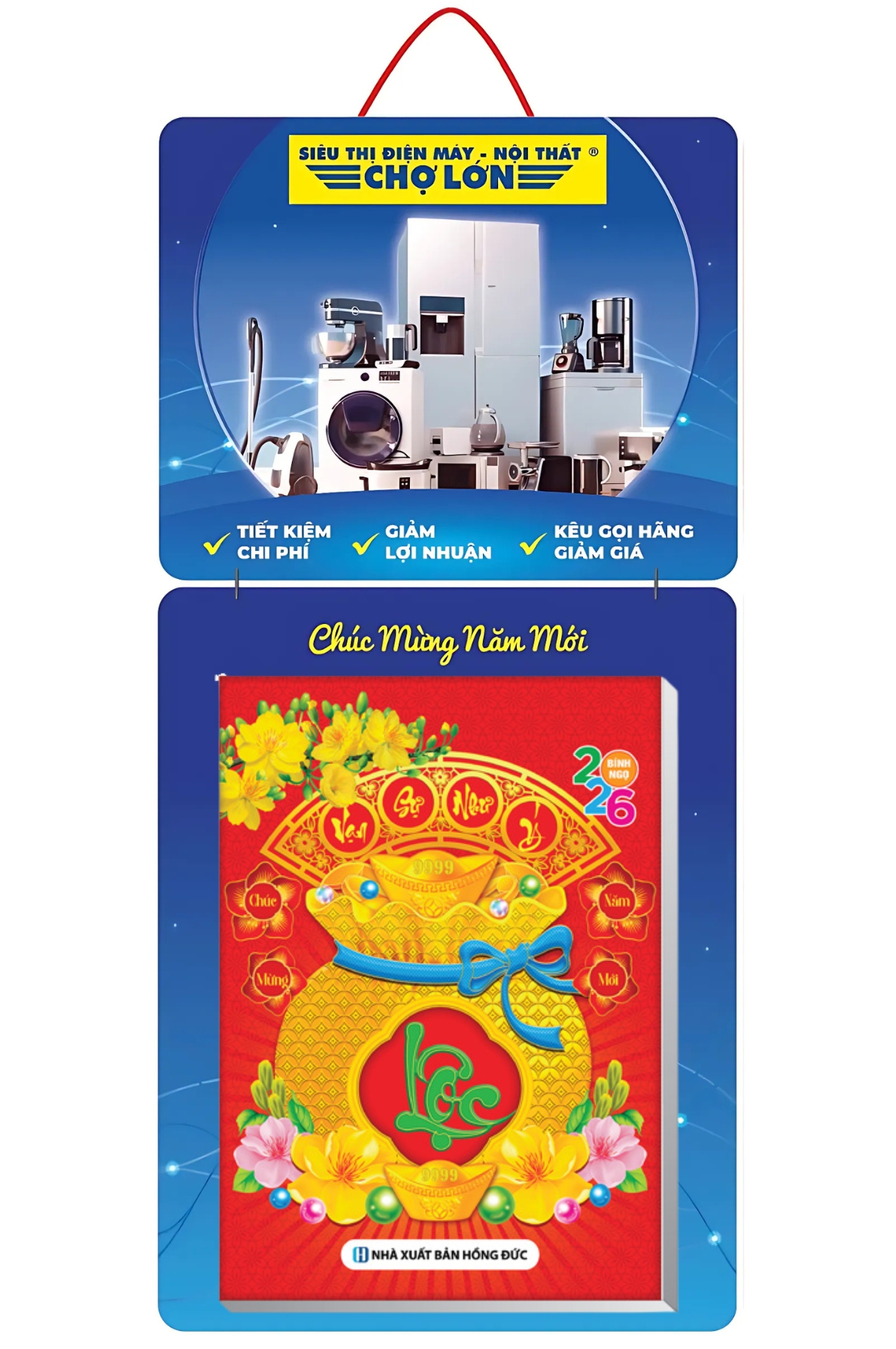 Lịch Bloc In Độc Quyền 2026 – Dành Cho Cửa Hàng Điện Máy – Kích Thước 14.5×20.5 cm, 17×25 cm, 20×30 cm, 25×35 cm, 30x40cm (Thiết Kế Theo Yêu Cầu)