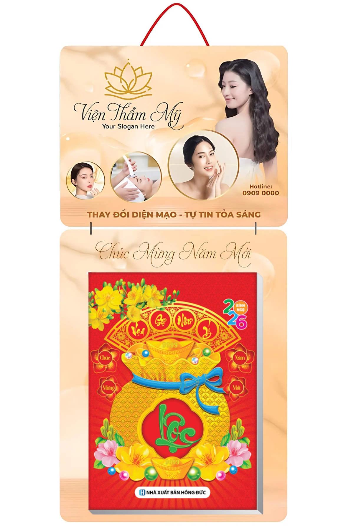 Lịch Bloc In Độc Quyền 2026 – Dành Cho Viện Thẩm Mỹ – Kích Thước 14.5×20.5 cm, 17×25 cm, 20×30 cm, 25×35 cm, 30x40cm (Thiết Kế Theo Yêu Cầu)
