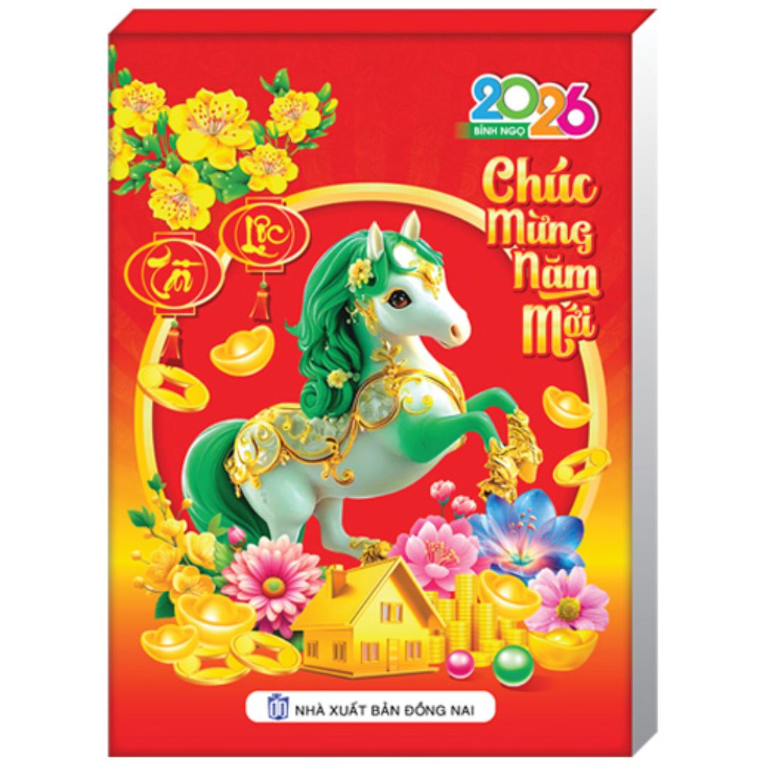 Lịch Bloc Rời 2026 (10.5 x 14.5 cm) – Bloc Trung Màu (4 Màu) – Tài Lộc – NSKV10