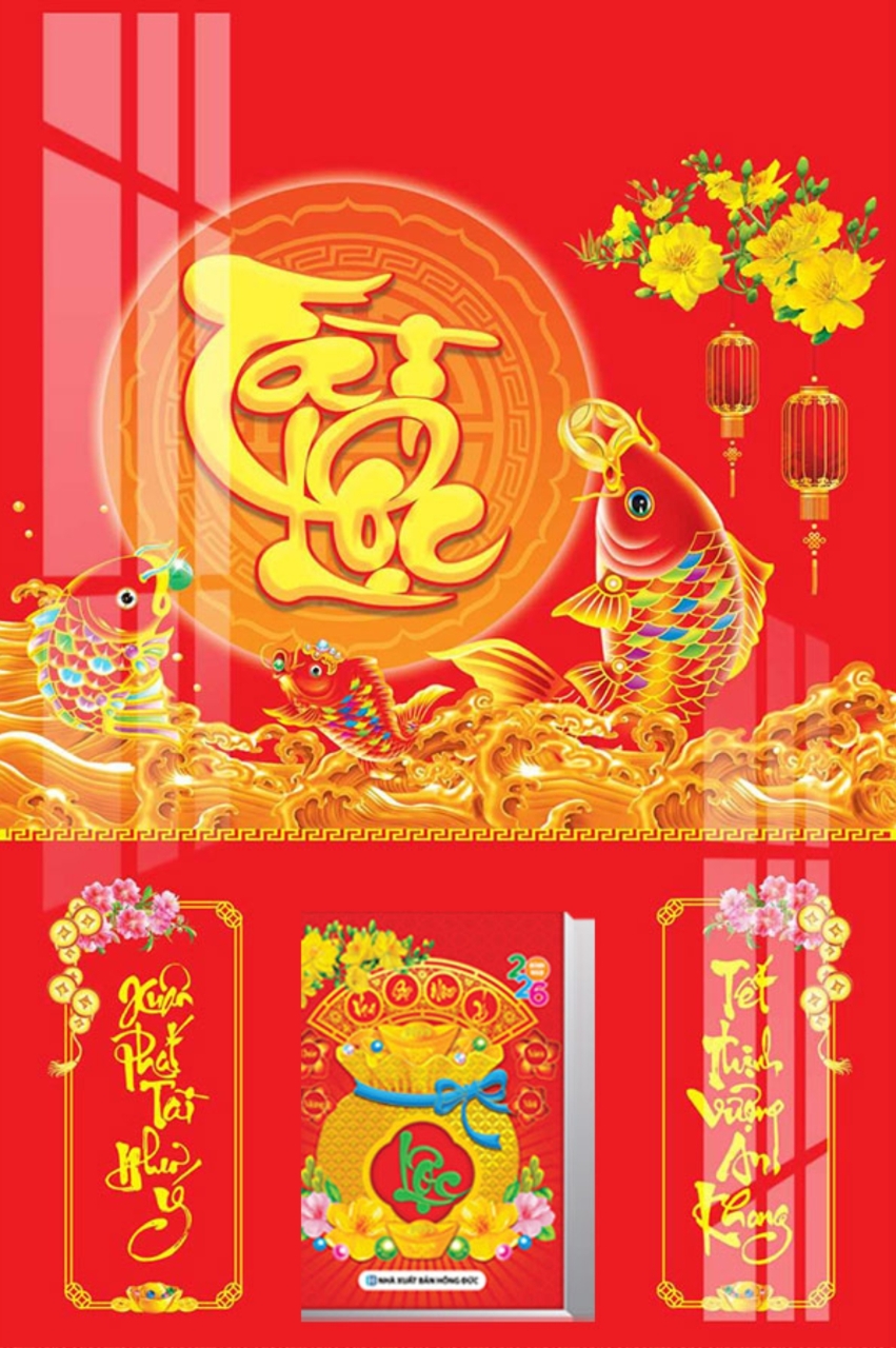 Lịch Gỗ Tết 2026 Tráng Gương Treo Tường Laminate – Tài Lộc 02 (40 Cm x 60 Cm)