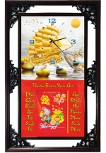 Lịch Gỗ Tết 2025 Phù Điêu Đồng Hồ – Thuận Buồm Xuôi Gió (52 x 82 cm) – NSDH05