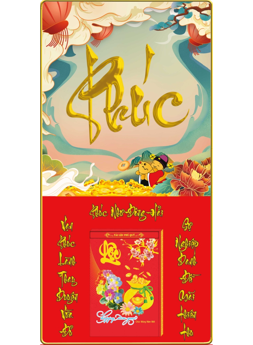 Lịch Gỗ Treo Tường Laminate Tráng Gương 2026 (40 x 80 cm) Bọc Viền Cao Cấp – Phúc (NS10)