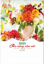 Lịch Lò Xo 7 Tờ 2023 (40 x 60 cm) – Sắc Hoa Tươi Thắm – NSH67, NSH69, NSH71, NSH73