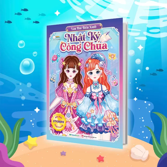 Nhật Ký Công Chúa – Lâu Đài Biển Xanh (150+ Stickers Dễ Thương)