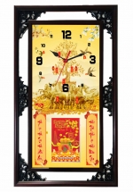 Lịch Gỗ Tết 2025 Phù Điêu Đồng Hồ – Ngựa Vàng & Cây Tài Lộc (52 x 82 cm) – NSDH10