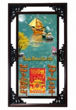 Lịch Gỗ Tết 2025 Phù Điêu Đồng Hồ – Thuận Buồm Xuôi Gió (52 x 82 cm) – NSDH12