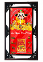 Lịch Gỗ Tết 2025 Phù Điêu Đồng Hồ – An Khang Thịnh Vượng (52 x 82 cm) – NSDH18