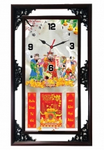 Lịch Gỗ Tết 2025 Phù Điêu Đồng Hồ – Phúc Lộc Thọ (52 x 82 cm) – NSDH02