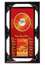Lịch Gỗ Tết 2025 Phù Điêu Đồng Hồ – Xuân Hạnh Phúc (52 x 82 cm) – NSDH23