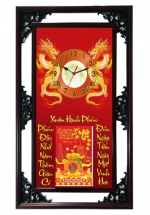 Lịch Gỗ Tết 2025 Phù Điêu Đồng Hồ – Xuân Hạnh Phúc (52 x 82 cm) – NSDH25