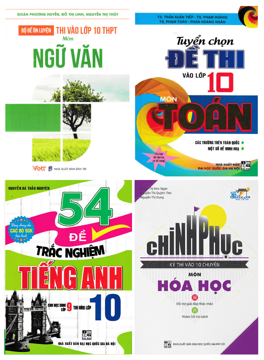 Combo Bộ Đề Thi Vào Lớp 10 – Chuyên Hóa Học (Bộ 4 Cuốn)