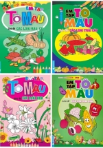 Combo Em Tập Tô Màu – Chủ Đề Rau, Củ, Hoa, Quả (Bộ 4 Cuốn)