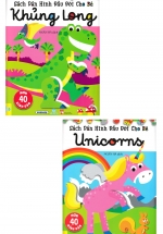 Combo Sách Dán Hình Đầu Đời Cho Bé – Khủng Long + UniCorns (Bộ 2 Cuốn)