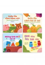 Combo Tủ Sách Ehon – Song Ngữ: Cùng Nhau Hòa Tan Nào! + Những Hình Khối Vui Vẻ + Trốn Tìm Cùng Động Vật + Trốn Tìm Cùng Rau Củ Quả (Bộ 4 Cuốn)