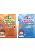 Combo Vở Luyện Viết Chính Tả Lớp 1 – Âm – Vần – Đoạn – Chữ Hoa – Dấu Thanh (Bộ 2 Cuốn)