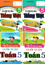 Combo Vở Ôn Luyện Cuối Tuần Tiếng Việt + Toán Lớp 5 (Bộ 4 Cuốn)