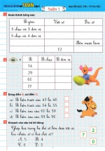 Phiếu Bài Tập Cuối Tuần Môn Toán Lớp 2 (Theo Chương Trình Giáo Dục Phổ Thông Mới Định Hướng Phát Triển Năng Lực)