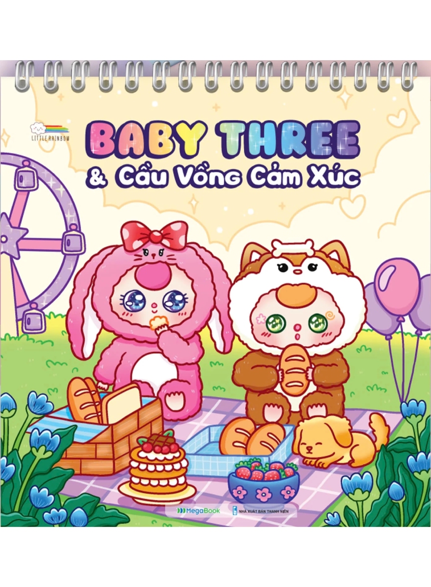 Sách Tô Màu Chữa Lành – Baby Three Và Cầu Vồng Cảm Xúc