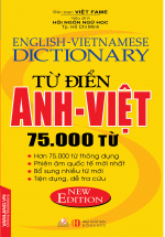 Từ điển Anh Việt 75000 Từ