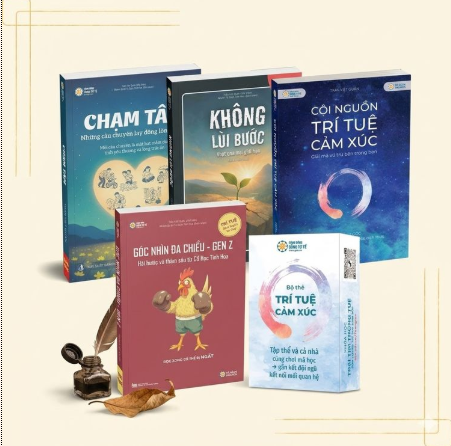 Combo Sách Góc nhìn đa chiều Gen Z – Chạm tâm – Không lùi bước – Cội nguồn trí tuệ cảm xúc – Bộ thẻ trí tuệ cảm xúc