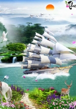 Tranh Thuận Buồm Xuôi Gió – TP3101
