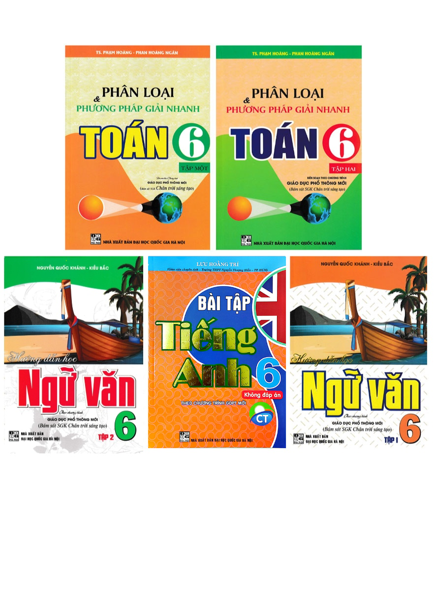 Combo Phân Loại Và Phương Pháp Giải Nhanh Toán – Hướng Dẫn Học Ngữ Văn – Bài Tập Tiếng Anh Lớp 6 (Bám Sát SGK Chân Trời Sáng Tạo) (Bộ 5 Cuốn)