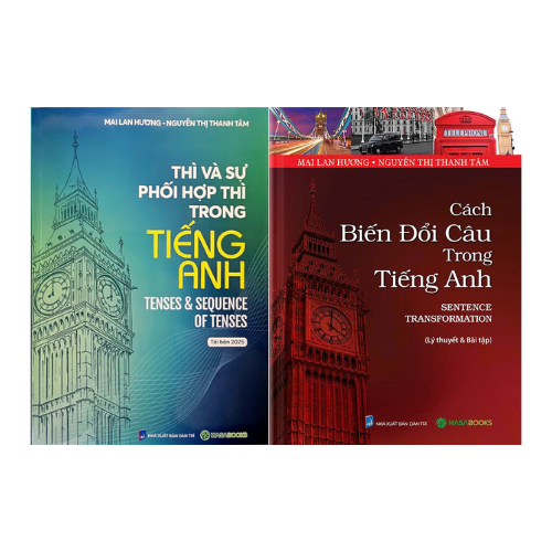 Combo Cách Biến Đổi Câu Trong Tiếng Anh + Thì Và Sự Phối Hợp Thì Trong Tiếng Anh – HASA (Bộ 2 Cuốn)