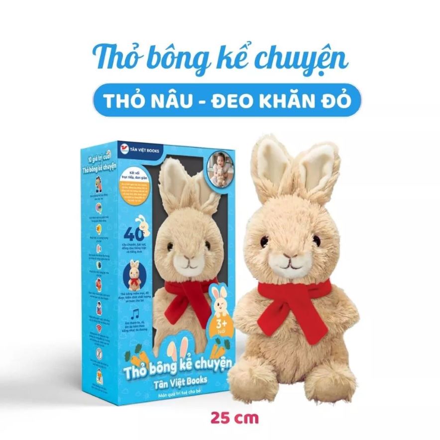 Thỏ Khăn Đỏ – Gấu Bông Kể Chuyện Tân Việt – Kể Chuyện Song Ngữ Cho Bé – TV