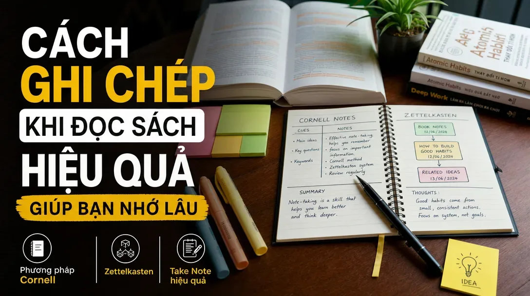 thumbnail cach ghi chep khi doc sach hieu qua giup ban nho l - Tuyển Chọn Sách Hay