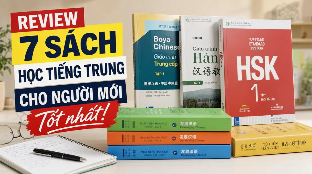 thumbnail review 7 sach hoc tieng trung cho nguoi moi tot nh - Tuyển Chọn Sách Hay