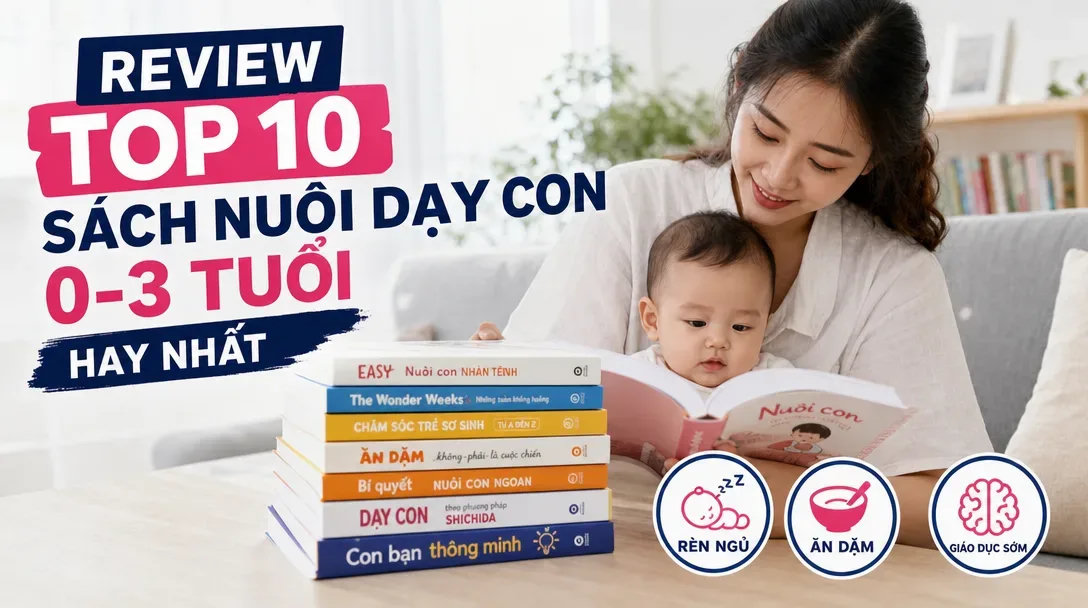 thumbnail review top 10 sach nuoi day con 0 3 tuoi hay nhat - Tuyển Chọn Sách Hay
