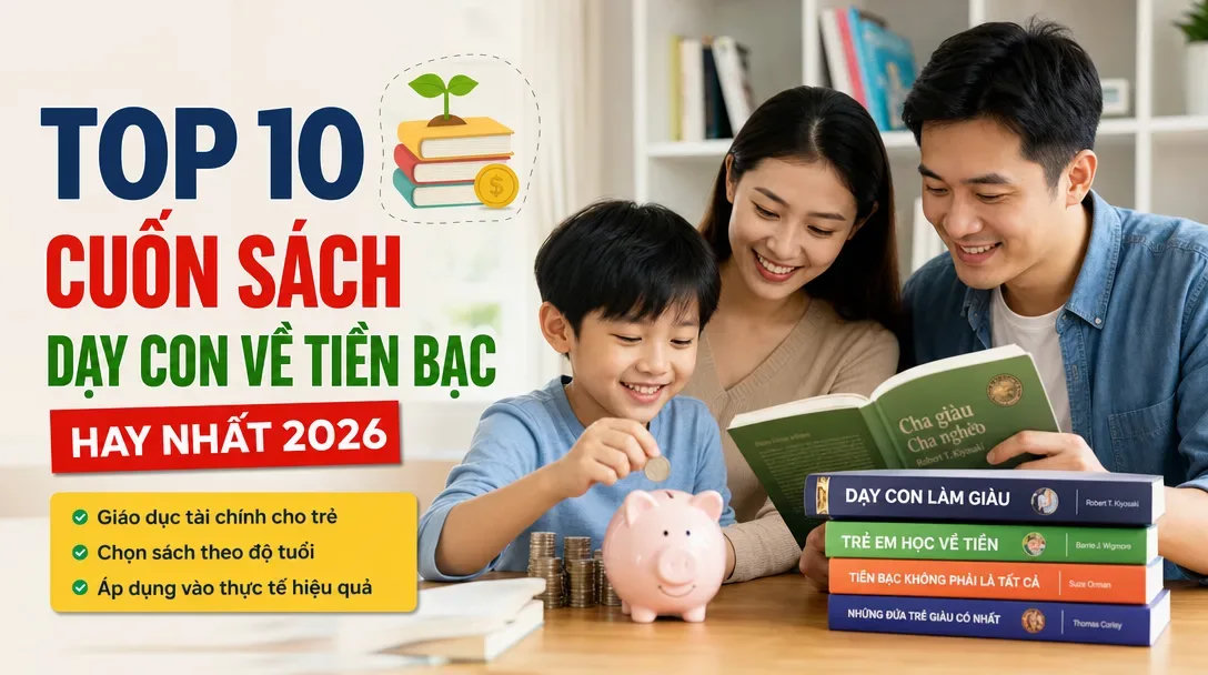 Top 10 cuốn sách dạy con về tiền bạc hay nhất 2026