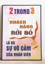 Tranh Canvas Treo Tường 2 Trong 3 Khách Hàng Rời Bỏ Là Do Sự Vô Cảm Của Nhân Viên