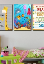 Tranh Canvas Treo Tường Bé Vui Học