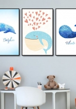 Tranh Canvas Treo Tường Cá Heo Đại Dương