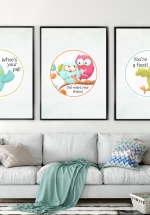 Tranh Canvas Treo Tường Chim Non Ngộ Nghĩnh