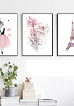 Tranh Canvas Treo Tường Cô Gái Và Tháp Eiffel